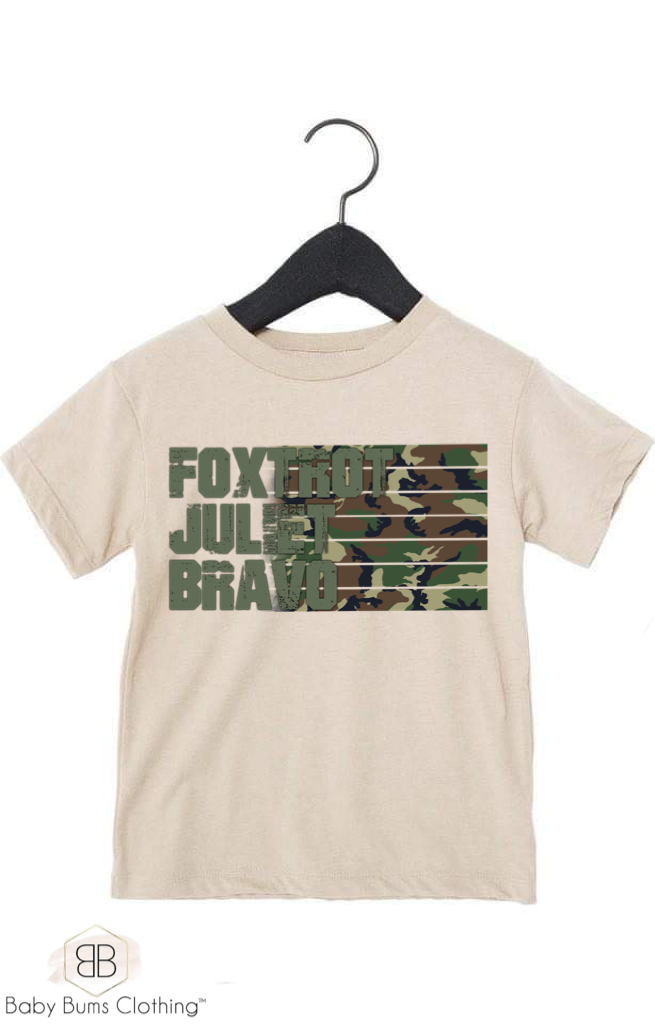 CAMO FLAG KIDS T-SHIRT - Baby Bums Clothing 