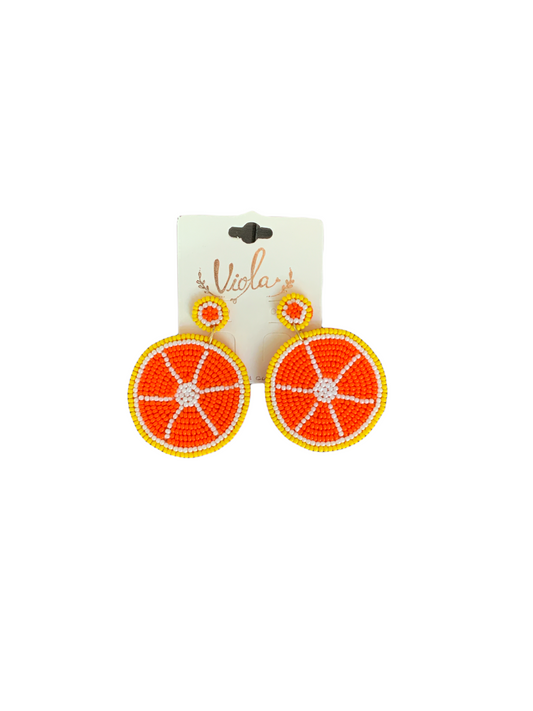 CUTE ORANGES EARRINGS - Baby Bums Clothing 