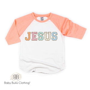 JESUS FAUX PATCH T-SHIRT - Baby Bums Clothing 