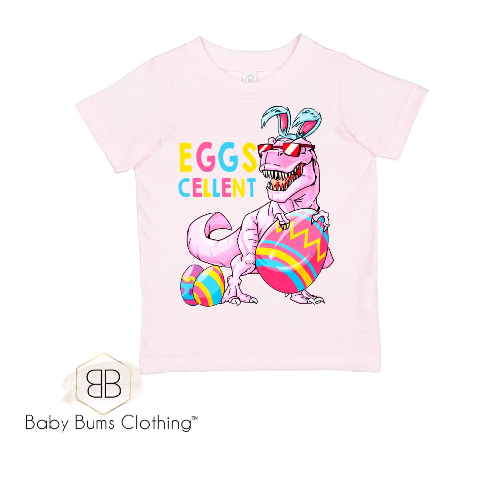 EGGSCELLENT GIRL DINO T-SHIRT - Baby Bums Clothing 