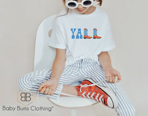 PATRIOTIC YALL KIDS T-SHIRT - Baby Bums Clothing 