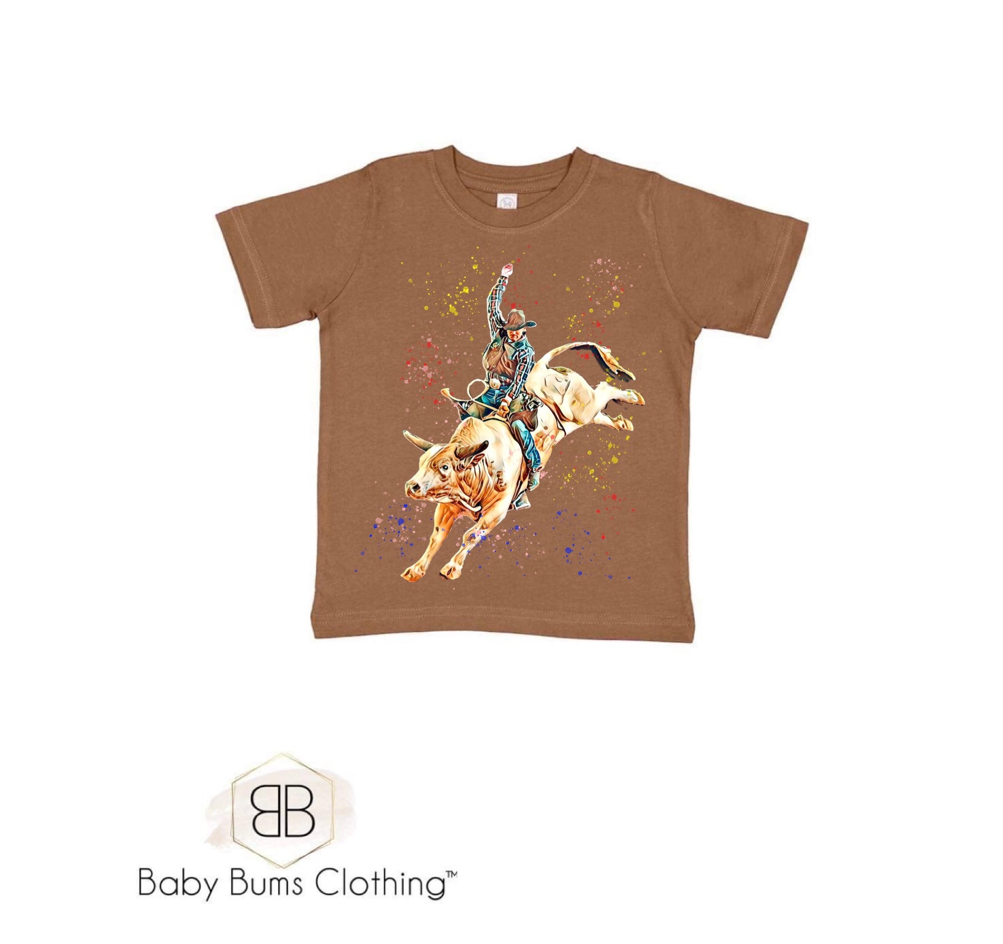 COWBOY SPLATTER T-SHIRT - Baby Bums Clothing 