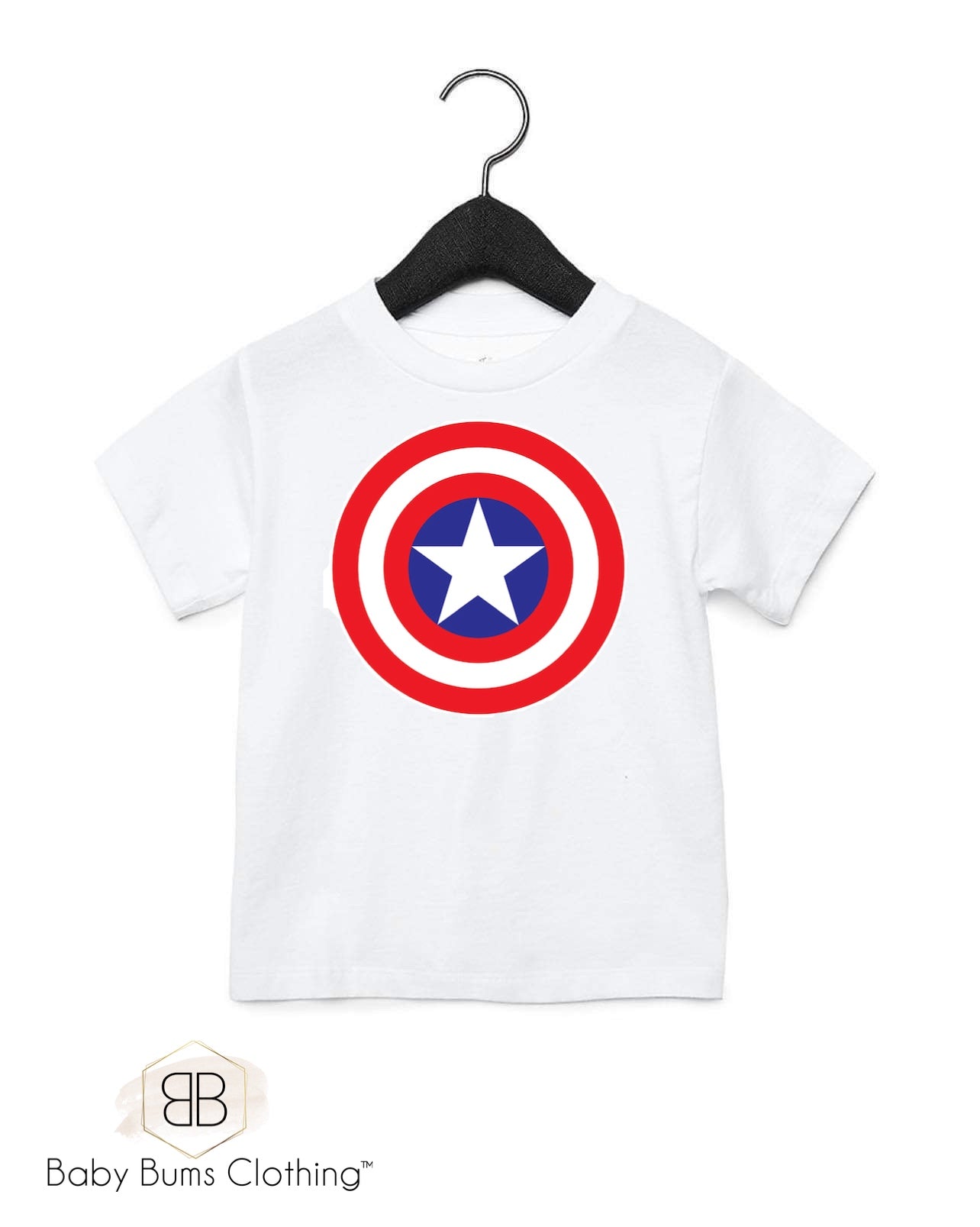 CAPTAIN A SHIELD KIDS T-SHIRT - Baby Bums Clothing 