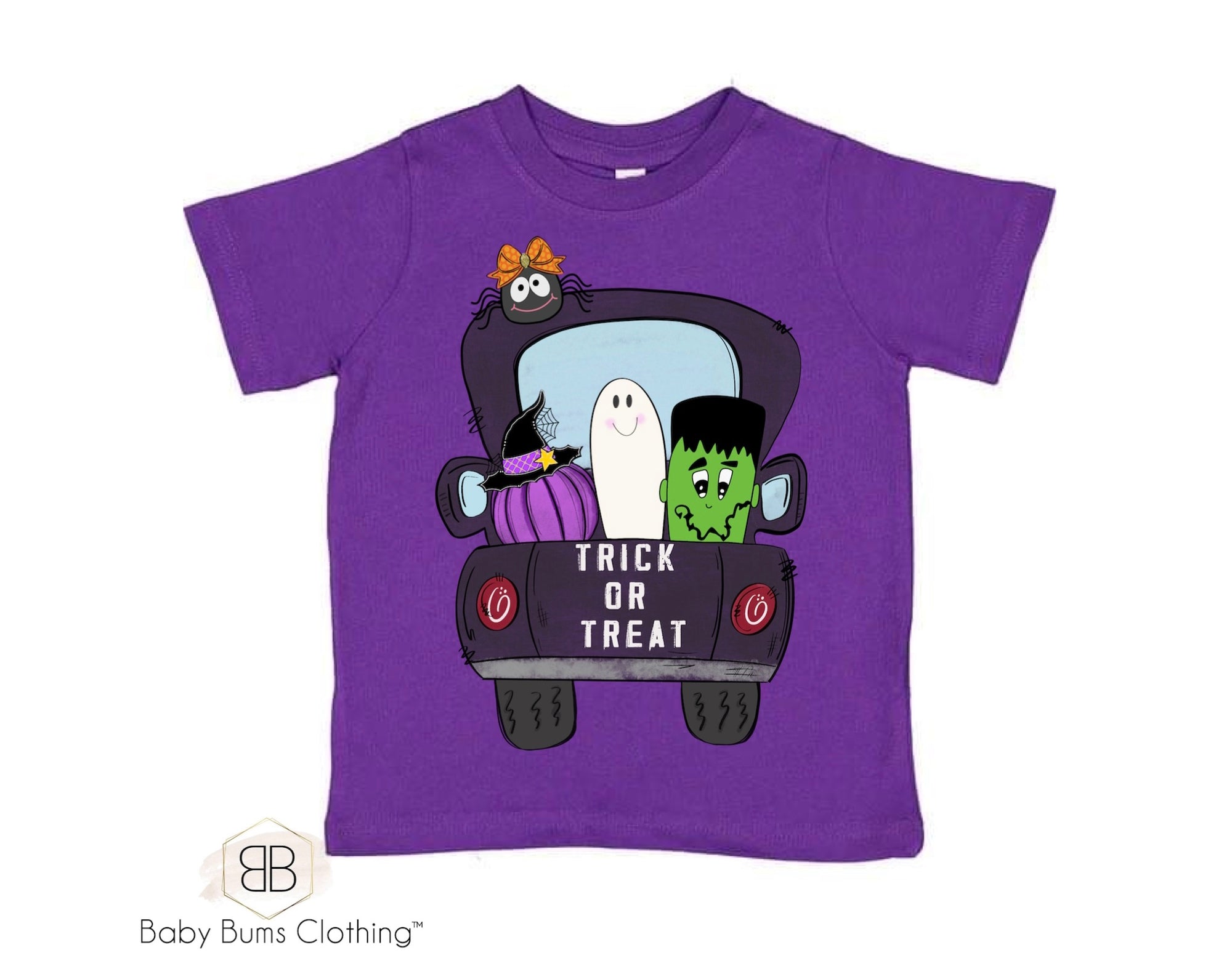 TRICK OR TREAT TRUCK T-SHIRT - Baby Bums Clothing 