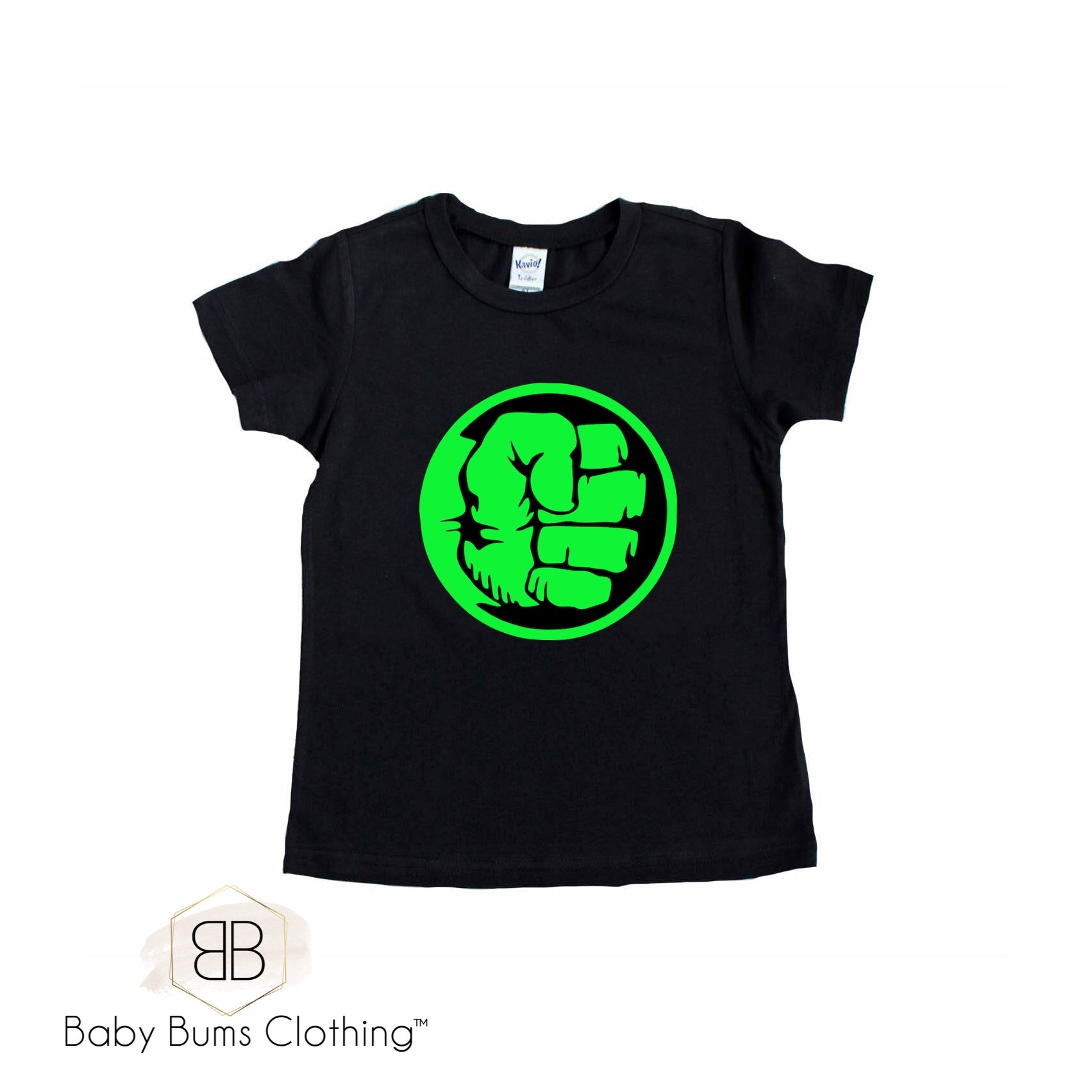 NEON HULK FIST KIDS T-SHIRT - Baby Bums Clothing 