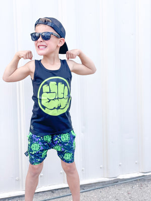 NEON HULK FIST KIDS T-SHIRT - Baby Bums Clothing 