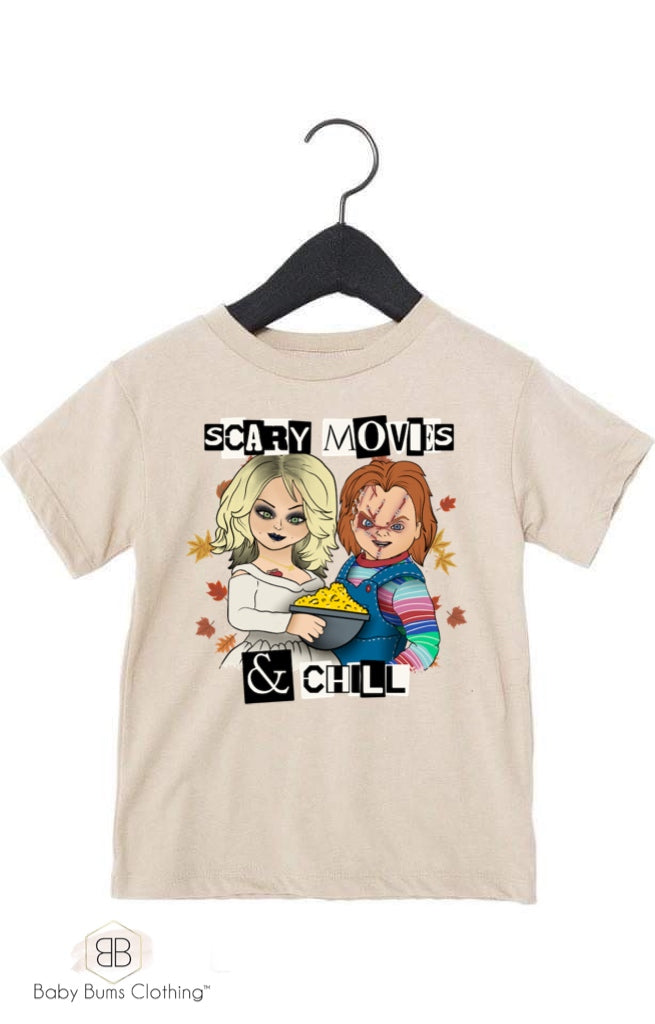 SCARY MOVIES AND CHILL T-SHIRT - Baby Bums Clothing 