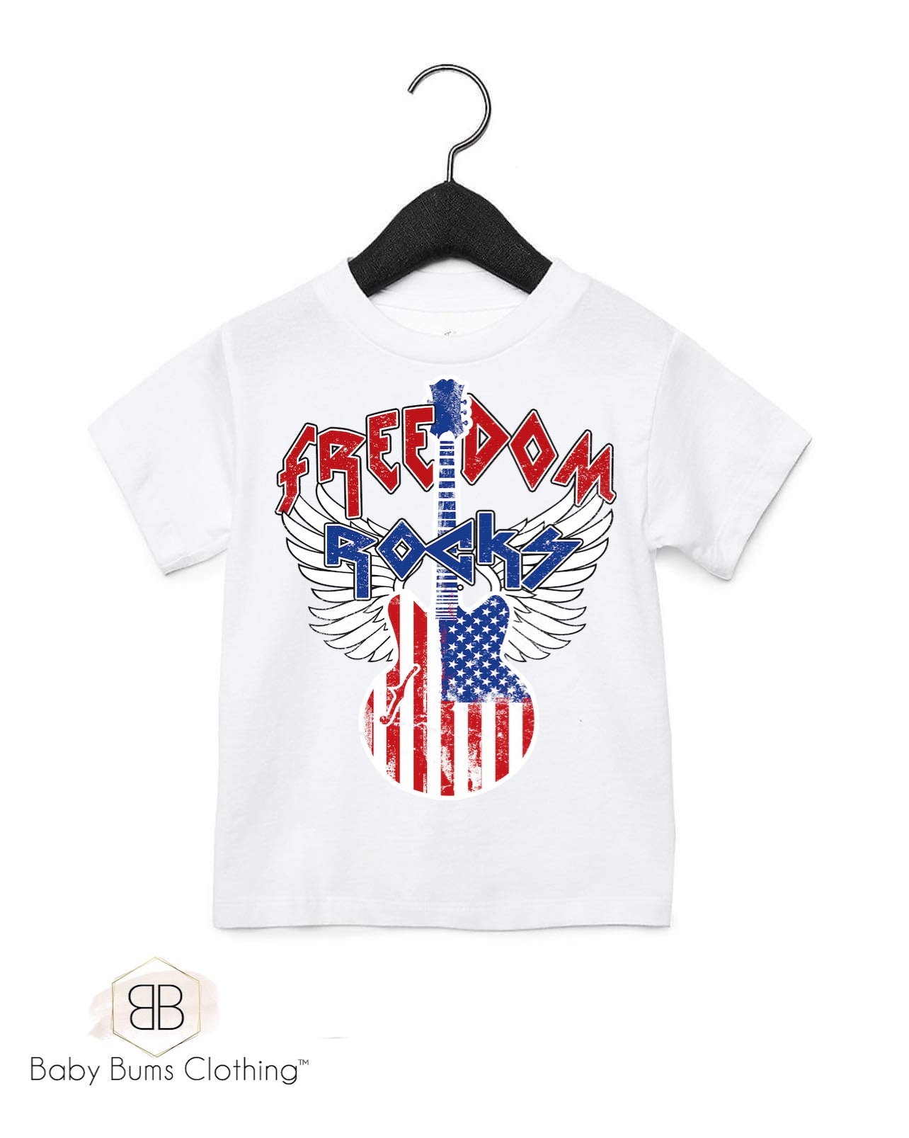 FREEDOM ROCKS KIDS T-SHIRT - Baby Bums Clothing 