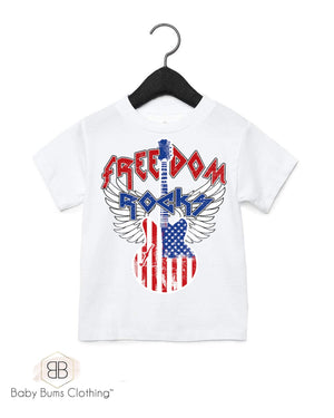 FREEDOM ROCKS KIDS T-SHIRT - Baby Bums Clothing 