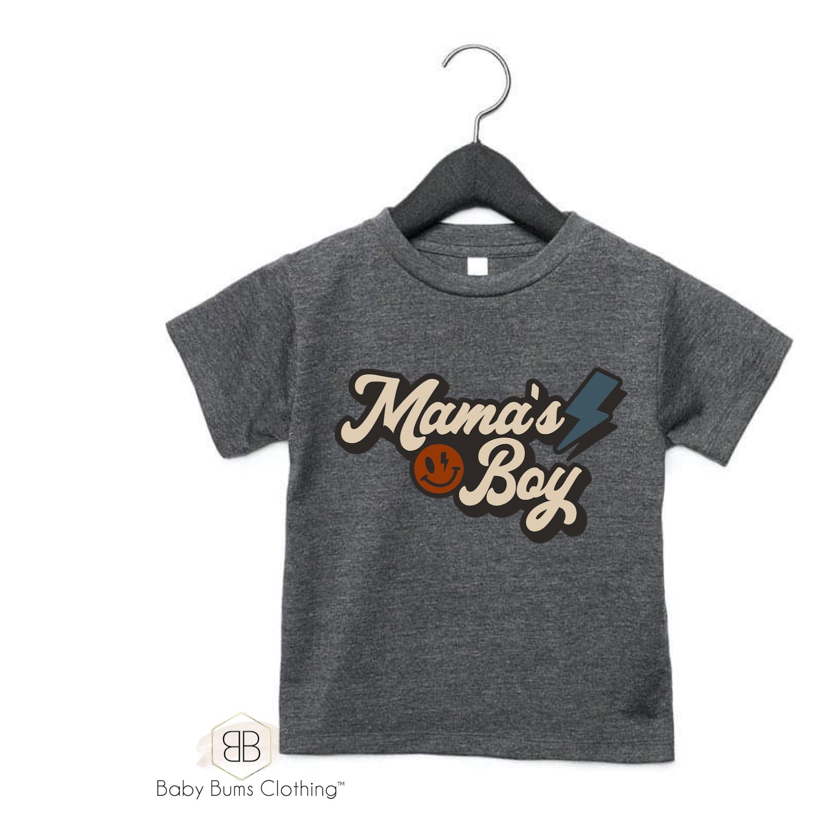 RETRO SMILEY MAMAS BOY T-SHIRT - Baby Bums Clothing 