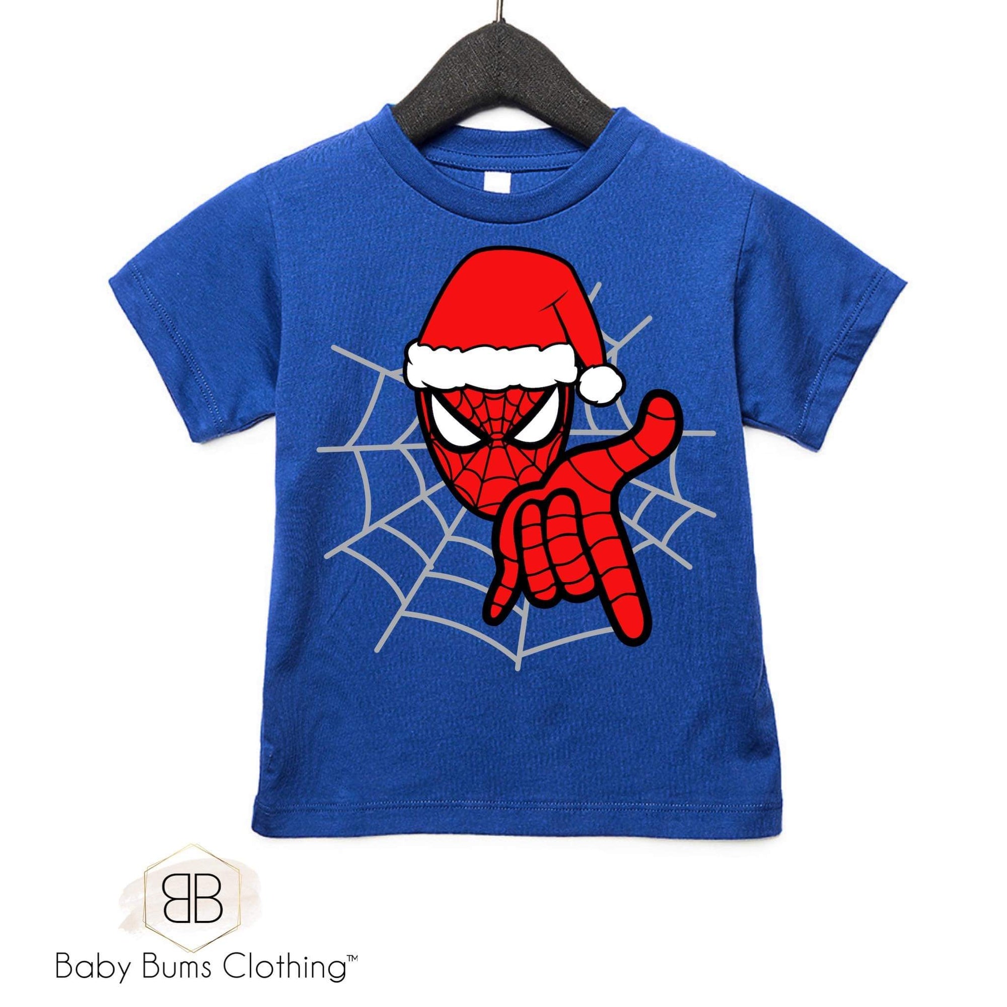 SPIDEY CLAUS TSHIRT - Baby Bums Clothing 