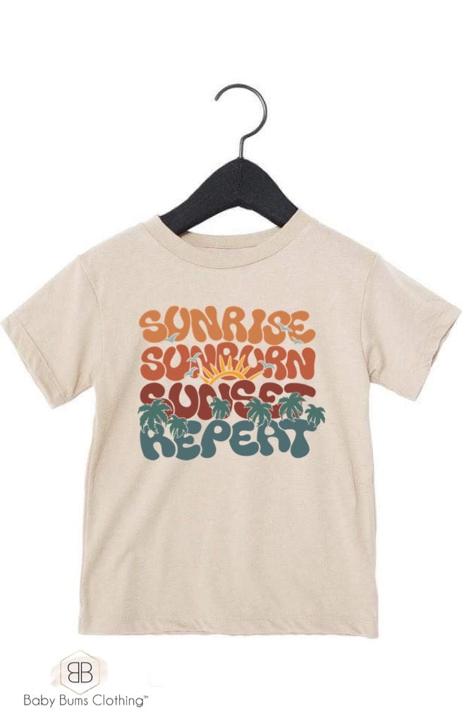 SUNRISE REPEAT KIDS T-SHIRT - Baby Bums Clothing 