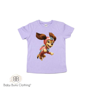 GIRL HERO PUP T-SHIRT - Baby Bums Clothing 