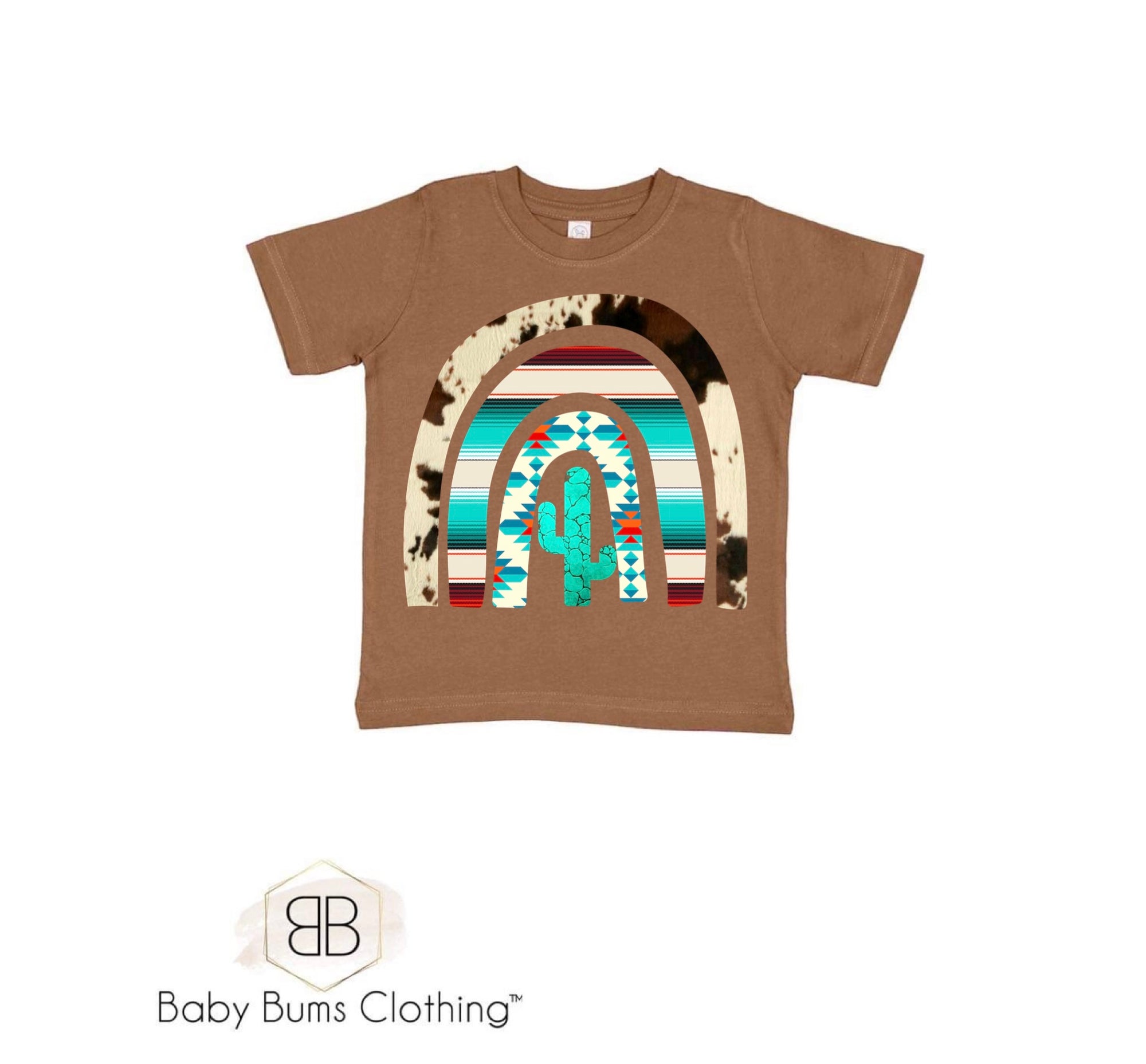 WESTERN RAINBOW T-SHIRT - Baby Bums Clothing 