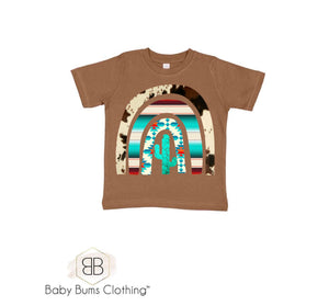 WESTERN RAINBOW T-SHIRT - Baby Bums Clothing 